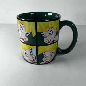 Walt Disney World Store Faces Of Tinkerbell 18 oz. Green Ceramic Coffee Mug